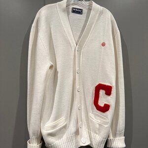 Vintage 1960's McBriar Letterman "C" Varsity Cardigan Sweater Size XLarg